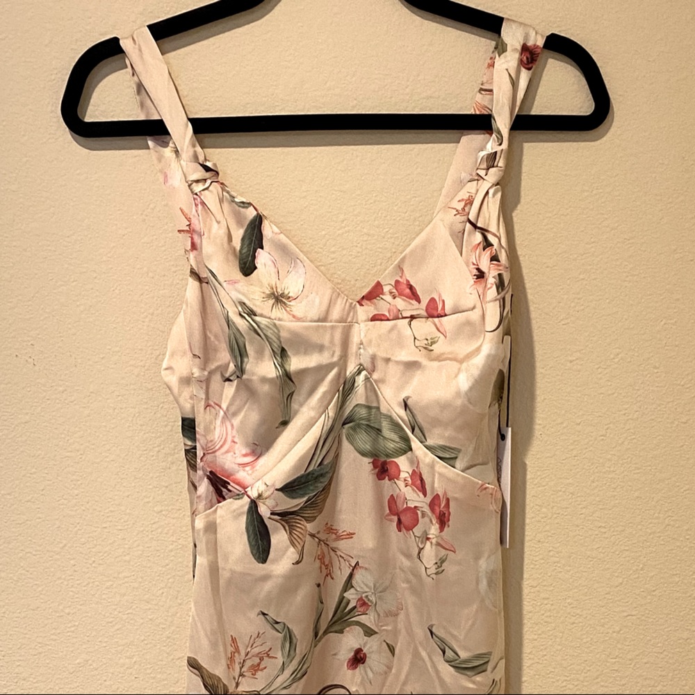 Stillwater Cream floral midi dress